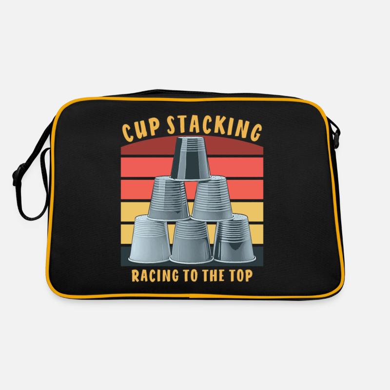 CUP STACKING RACING TO THE TOP Retro Tasche