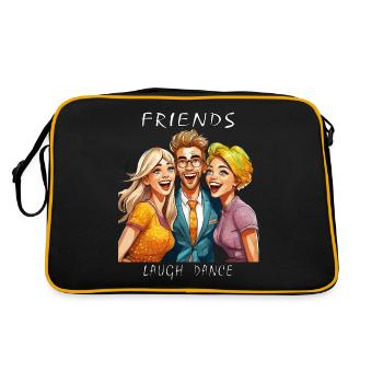 FRIENDS LAUGH DANCE - Sac Retro - noir/or - Dos