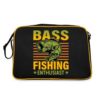 Amateur de pêche à l’achigan - Sac Retro - noir/or - Dos