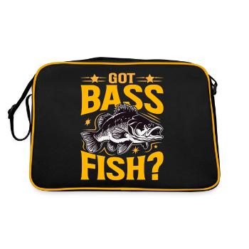 Haben Sie Barschfische? - Retro Tasche - Schwarz/Gold - Hinten