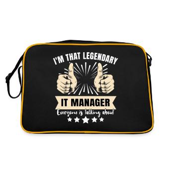 Legendärer IT Manager - Retro Tasche - Schwarz/Gold - Hinten