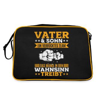 Père et fils forts et hilarants ensemble - Sac Retro - noir/or - Dos