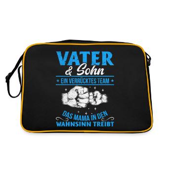 Père et fils forts et hilarants ensemble - Sac Retro - noir/or - Dos