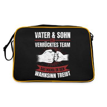 Père et fils forts et hilarants ensemble - Sac Retro - noir/or - Dos