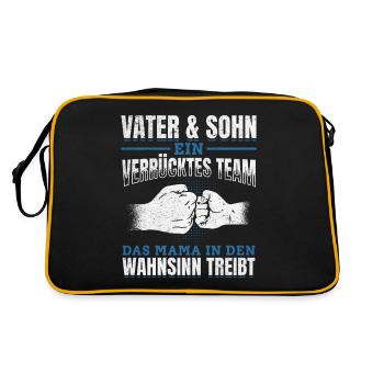 Père et fils forts et hilarants ensemble - Sac Retro - noir/or - Dos