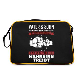 Père et fils forts et hilarants ensemble - Sac Retro - noir/or - Dos