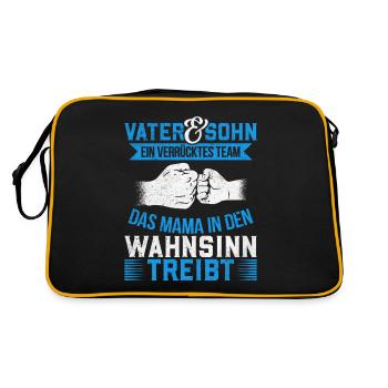 Père et fils forts et hilarants ensemble - Sac Retro - noir/or - Dos