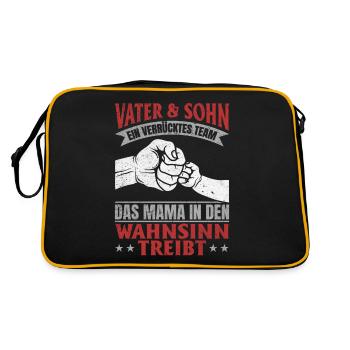Père et fils forts et hilarants ensemble - Sac Retro - noir/or - Dos