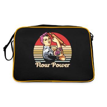 Baker Bakery Bakery Baking Gift - Retro Bag - black/gold - Back