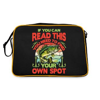 Si vous pouvez lire ceci, vous devez trouver votre propre place - Sac Retro - noir/or - Dos