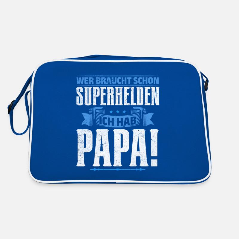 Superheld Papa Besser als jeder Comic-Held Retro Tasche
