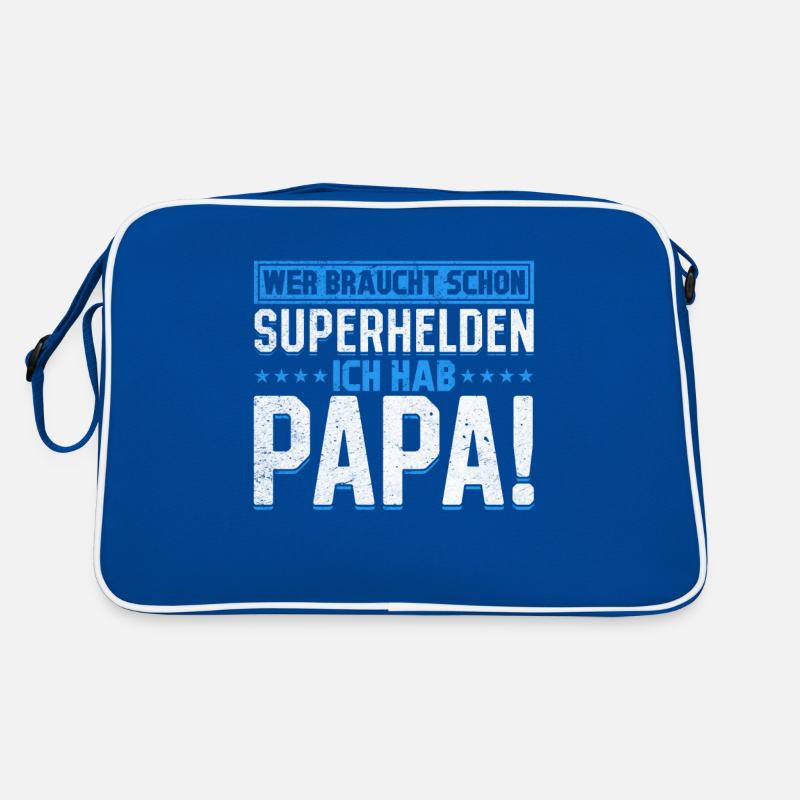 Superheld Papa Besser als jeder Comic-Held Retro Tasche
