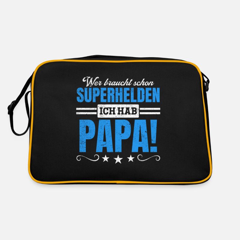 Superheld Papa Besser als jeder Comic-Held Retro Tasche