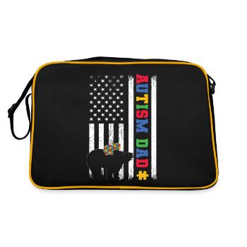 Papa autiste - Sac Retro - noir/or - Dos