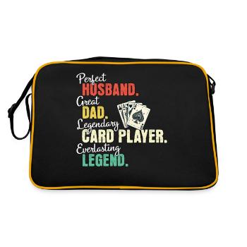 Papa joueur de cartes - Sac Retro - noir/or - Dos
