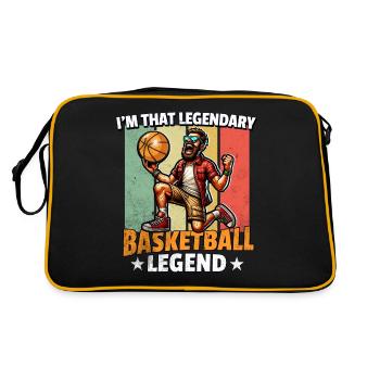 Basketball Legend - Retro Bag - black/gold - Back