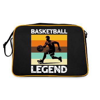 Basketball Legend - Retro Bag - black/gold - Back
