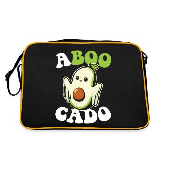 Avocado Guacamole Vegan Geschenk - Retro Tasche - Schwarz/Gold - Hinten