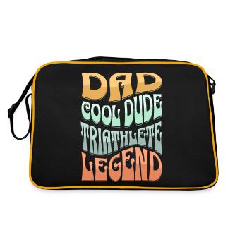 Dad Triathlete - Retro Bag - black/gold - Back
