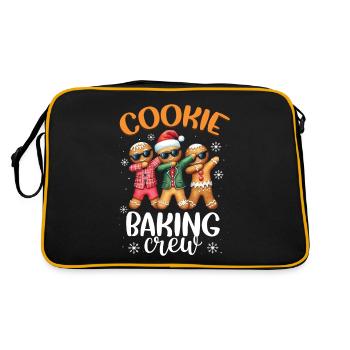Baker Bakery Bakery Baking Gift - Retro Bag - black/gold - Back