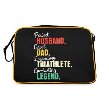 Triathlete Dad - Retro Bag - black/gold - Back