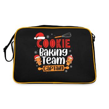 Baker Bakery Bakery Baking Gift - Retro Bag - black/gold - Back
