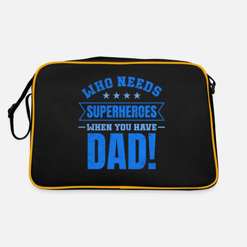 Superheld Papa Besser als jeder Comic-Held Retro Tasche