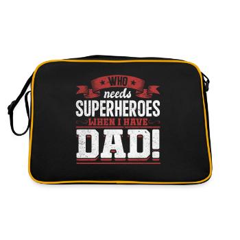 Superhero Dad Better Than Any Comic Book Hero - Retro Bag - black/gold - Back