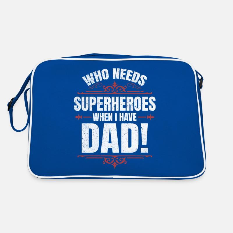 Superheld Papa Besser als jeder Comic-Held Retro Tasche