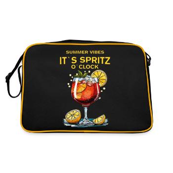 BUVEZ C’EST SPRITZ O’CLOCK - Sac Retro - noir/or - Dos