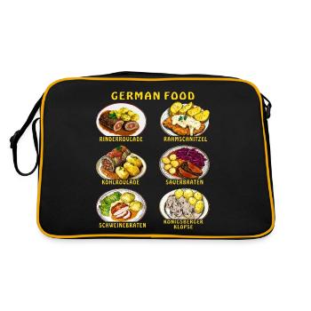 GERMAN FOOD - Retro Bag - black/gold - Back