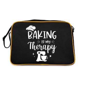 Baker Bakery Bakery Baking Gift - Retro Bag - black/gold - Back