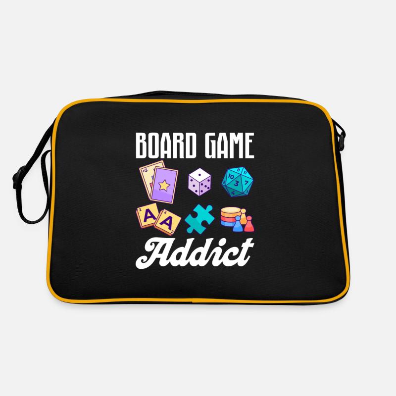 Brettspiel Brettspiele Sieleabend Spiele Geschenk - Retro Tasche - Schwarz/Gold