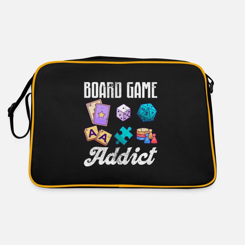 Brettspiel - Retro Tasche - Schwarz/Gold