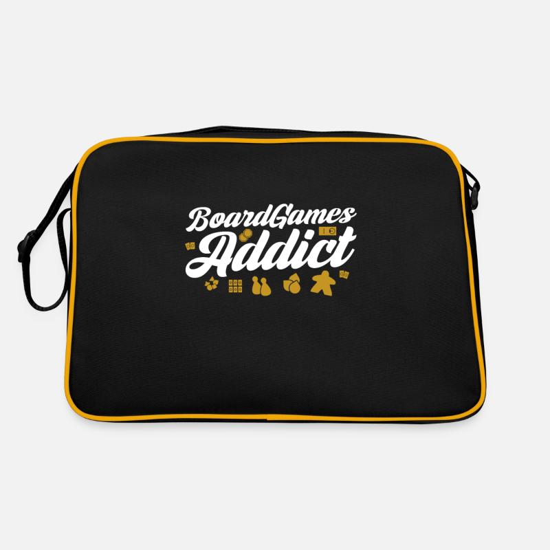 Brettspiel Brettspiele Sieleabend Spiele Geschenk - Retro Tasche - Schwarz/Gold