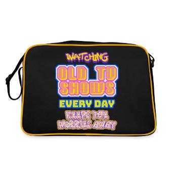 TV Télévision Années 90 Années 80 Rétro - Sac Retro - noir/or - Dos