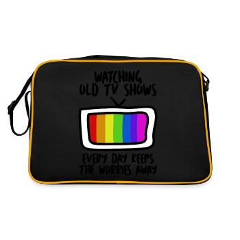 Télévision rétro des années 90 des années 80 - Sac Retro - noir/or - Dos
