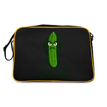 Cucumber Everything is fine - Retro Tasche - Schwarz/Gold - Hinten