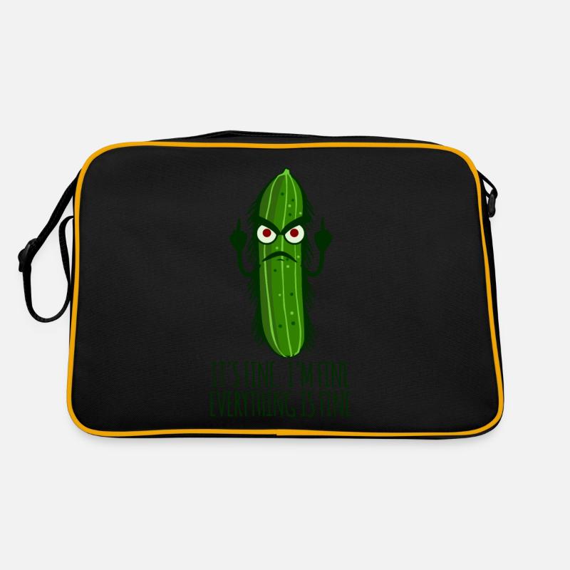 Cucumber Everything is fine Retro Tasche