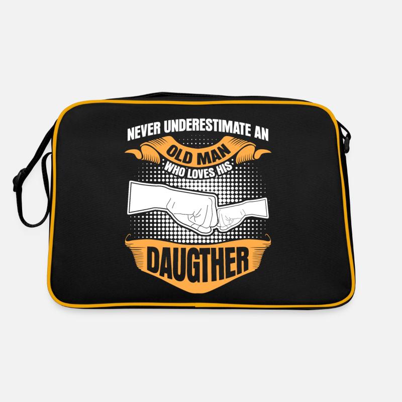 Dad Father Daughter Daughters Retro Bag
