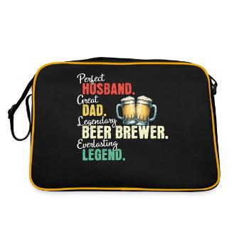 Beer Brewer Dad - Retro Bag - black/gold - Back