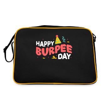 Burpees Fitness Burpee Strength Training Gift - Retro Bag - black/gold - Back