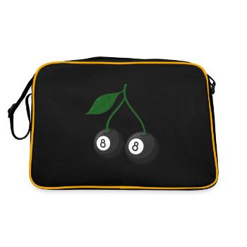 Cherry Cherry Tree Cherry Blossom Fruit Gift - Retro Bag - black/gold - Back