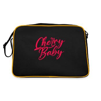 Cherry Cherry Tree Cherry Blossom Fruit Gift - Retro Bag - black/gold - Back