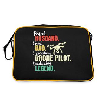 Drone Pilot Dad - Retro Bag - black/gold - Back