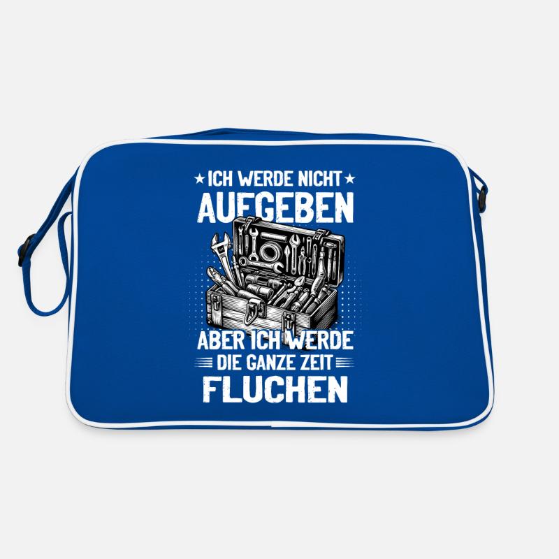 Craftsman Never give up, swear creatively! Retro Bag