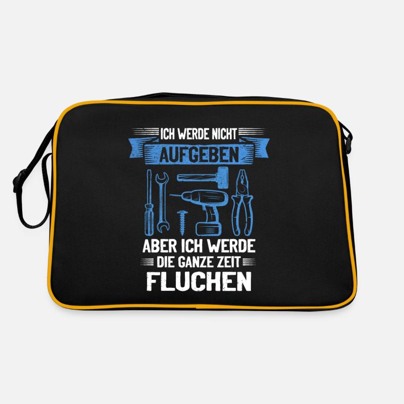 Never give up, swear creatively! Retro Bag