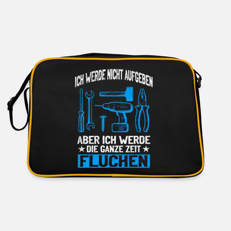 Never give up, swear creatively! Retro Bag