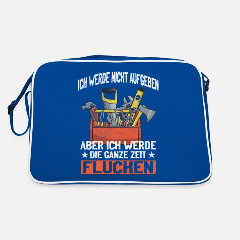 Craftsman Never give up, swear creatively! Retro Bag