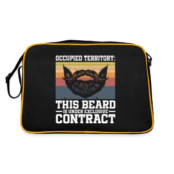 Bart Spruch Bärtiger Vater Ehemann - Retro Tasche - Schwarz/Gold - Hinten